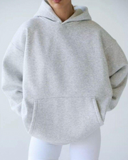 Basic Oversized Hoodie – Black & Light Gray | ZCLOTHING